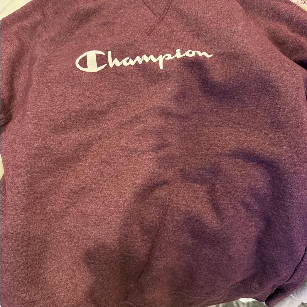 Champion Men's Maroon Crewneck Sweater